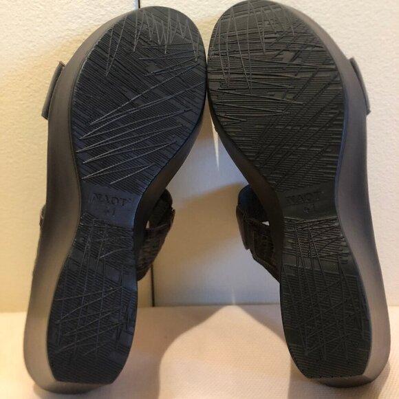 NEW (NWOT) NAOT Treasure dark brown leather sandals sz 41/10 - Picture 13 of 16
